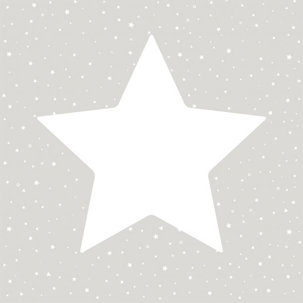 Παιδική ταπετσαρία τοίχου BEHANG PUCK & ROSE Star grey